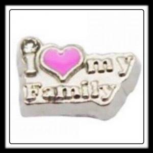 I Love My Family Charm