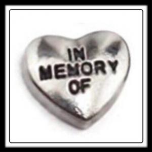 Heart "In Memory Of" (Silver) Charm