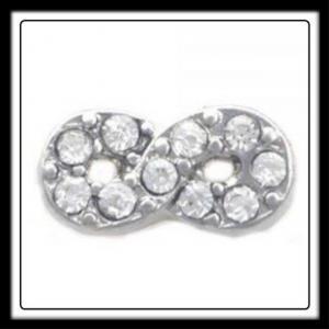 Infinity (Silver) w/Crystals Charm