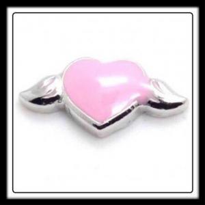 Heart (Light Pink) w/Wings Charm​