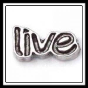 Live (Silver/Black) Charm