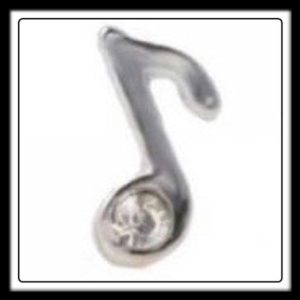 Musical Note w/Crystal Charm