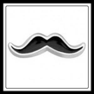 Mustache (Black) Charm