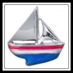 Sailboat (Blue/Pink/White) Charm