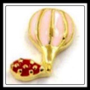 Hot Air Balloon (Gold/Pink) Charm