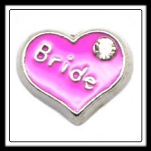 Bride (Pink) Heart Charm