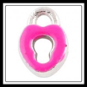 Heart Lock (Pink) Charm