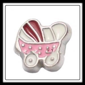 Baby Carriage (Pink/Red/White) Charm