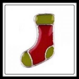 Christmas Stocking (Green/Red) Charm
