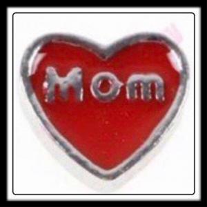 Mom (Red) Heart Charm