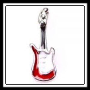 Guitar (Red/White) Charm