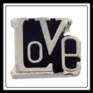 Love (Silver/Black) Charm