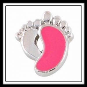 Baby Foot (Silver) & Adult Foot (Pink) Charm