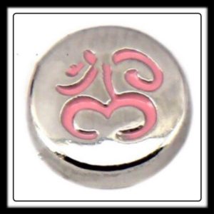 Yoga (Silver/Pink) Circle Charm
