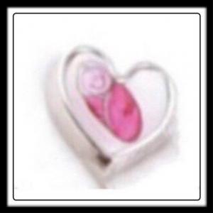 Swaddled Baby Heart (Silver) Charm