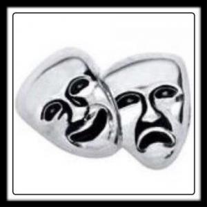 Theatre Masks (Silver) Charm