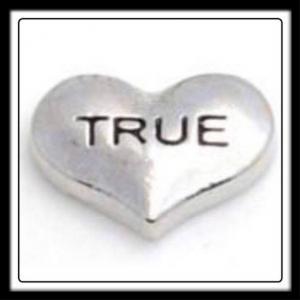 Heart "True" (Silver) Charm