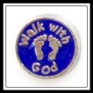 Walk w/God (Purple) Circle Charm