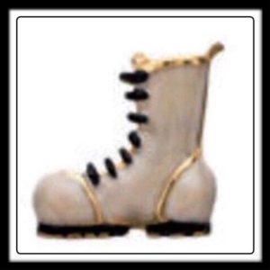 Boxing/Combat Boot (White) Charm