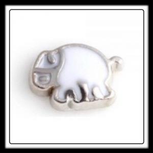 Elephant (White) Charm