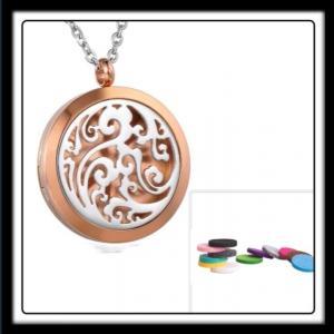 30mm Swirls (Silver/Rose/Gold) Aromatherapy Locket