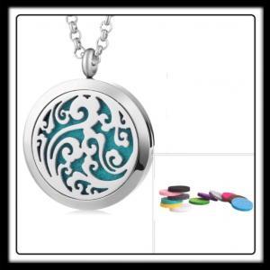 30mm Swirls Design (Silver) Aromatherapy Locket