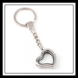 Heart Shaped (Silver) Keychain Locket