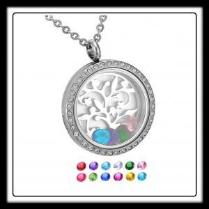 30mm Circle (Silver) " Cherry Blossom Tree" Locket