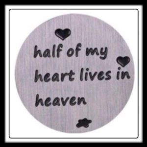 Half My Heart Lives in Heaven Locket Plate