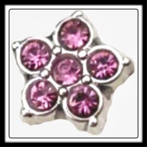 Flower (Purple) Crystals Charm