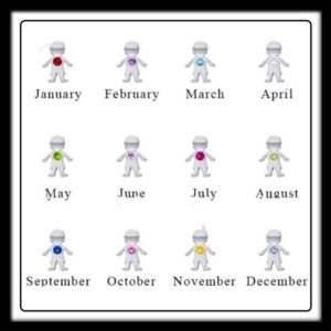 Boy w/Birthstone Crystal Charm
