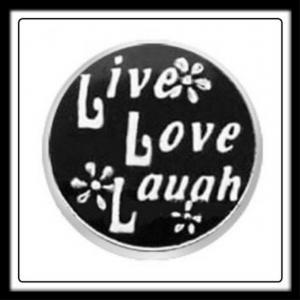 Live Love Laugh (Black) Charm