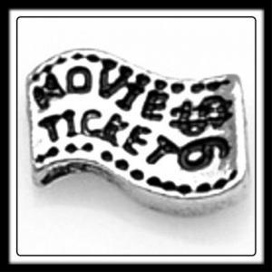 Movie Ticket (Silver) Charm