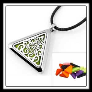 Triangle Shaped (Silver) Aromatherapy Necklace