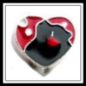 Heart Silhouette Couple (Red) Charm