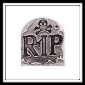 Gravestone R.I.P. (Silver) Charm