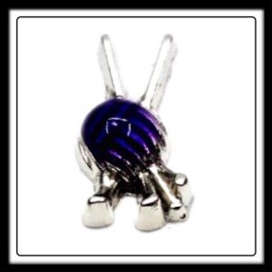 Knitting Needles & Yarn (Silver/Purple) Charm