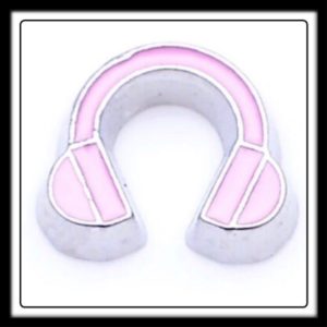 Headphones (Pink) Charm