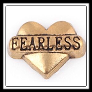 Heart "Fearless" (Gold) Charm