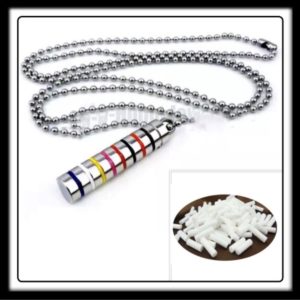 Cylinder (Silver w/ Colors) Aromatherapy Locket